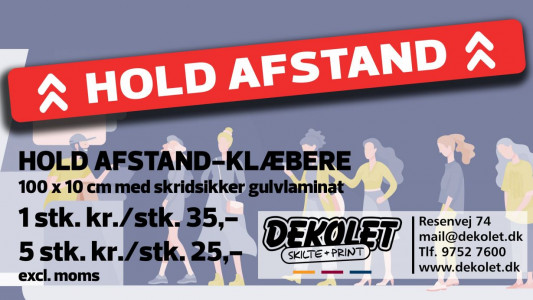 Hold afstand skilte fra Dekolet